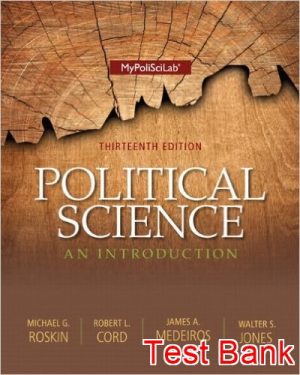 political science an introduction 13th edition roskin test bank
