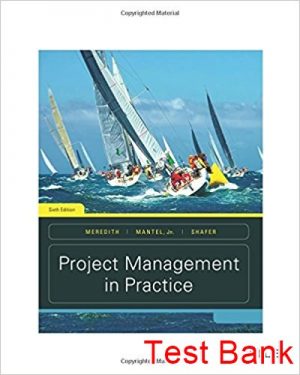 project management in practice 6th edition meredith test bank