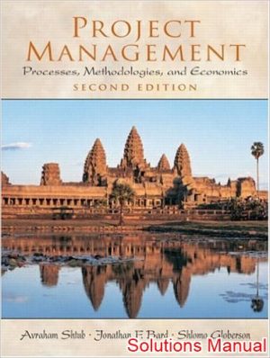project management processes methodologies and economics 2nd edition shtub solutions manual