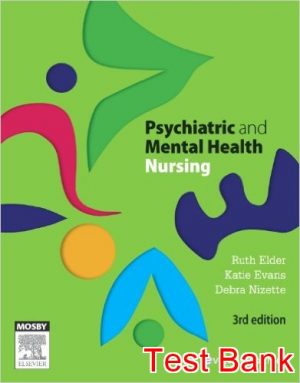 psychiatric and mental health nursing 3rd edition elder test bank