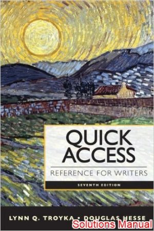 quick access reference for writers 7th edition troyka solutions manual