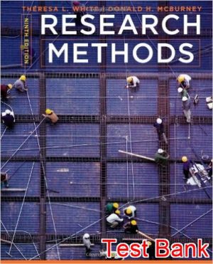 research methods 9th edition white test bank