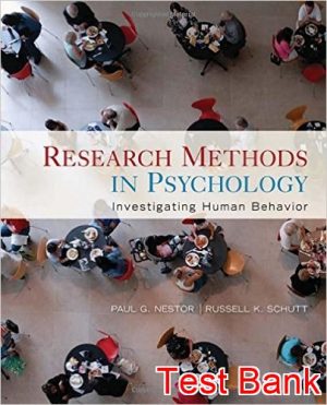 research methods in psychology investigating human behavior 1st edition nestor test bank