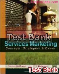 services marketing concepts strategies and cases 4th edition hoffman test bank