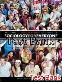 sociology for everyone 1st edition ravelli test bank