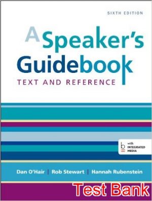speakers guidebook text and reference 6th edition ohair test bank