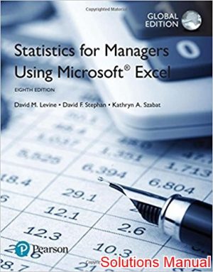 statistics for managers using microsoft excel global 8th edition levine solutions manual
