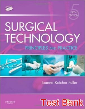 surgical technology principles and practice 5th edition joanna test bank