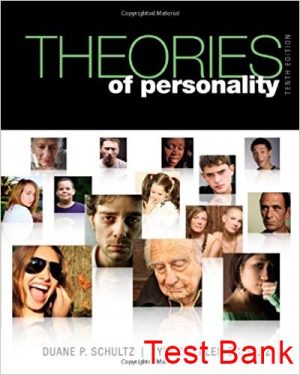 theories of personality 10th edition schultz test bank