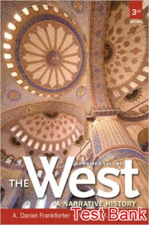 west a narrative history 3rd edition frankforter test bank
