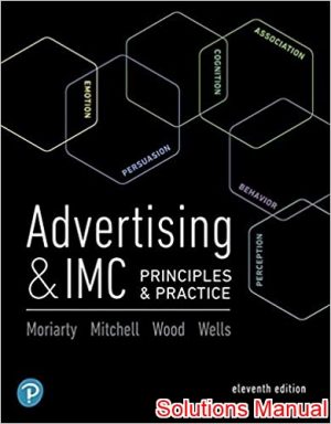 advertising and imc principles and practice 11th edition moriarty solutions manual