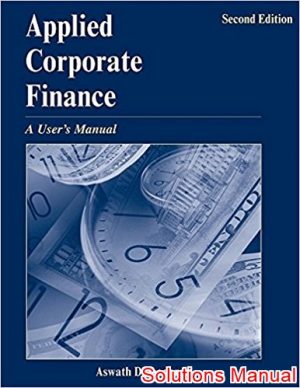 applied corporate finance a users manual 2nd edition damodaran solutions manual