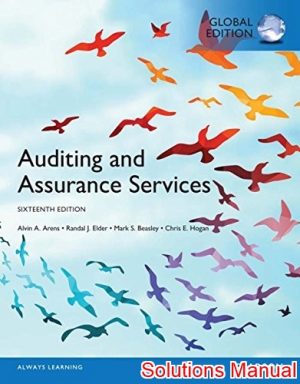 auditing and assurance services global 16th edition arens solutions manual