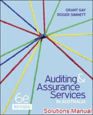 auditing and assurance services in australia revised 6th edition gay solutions manual