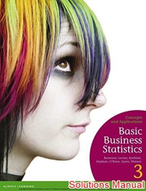basic business statistics concepts and applicationsby 3rd edition berenson solutions manual