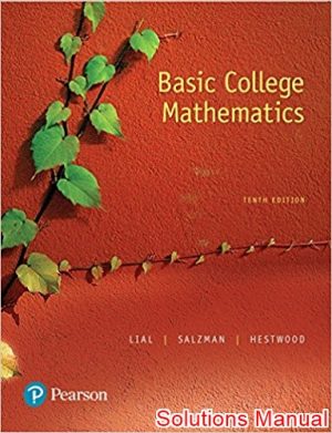 basic college mathematics 10th edition lial solutions manual