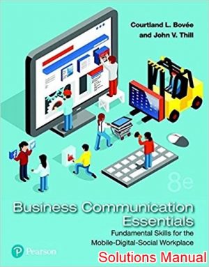 business communication essentials a skills based approach 8th edition bovee solutions manual