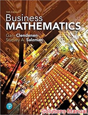 business mathematics 14th edition clendenen solutions manual