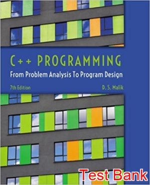 c programming from problem analysis to program design 7th edition malik test bank