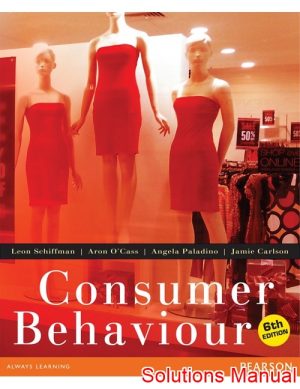 consumer behaviour 6th edition schiffman solutions manual