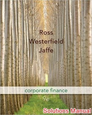 corporate finance 9th edition ross solutions manual