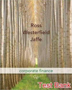 corporate finance 9th edition ross test bank