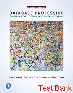 database processing fundamentals design and implementation 15th edition kroenke test bank