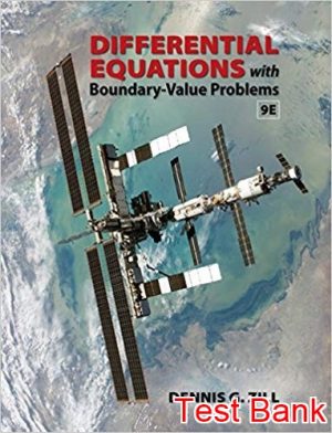 differential equations with boundary value problems 9th edition zill test bank