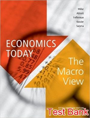 economics today the macro view canadian 15th edition miller test bank