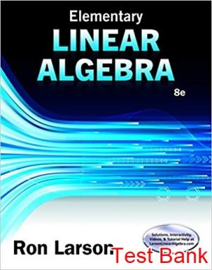 elementary linear algebra 8th edition larson test bank