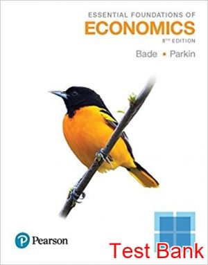 essential foundations of economics 8th edition bade test bank