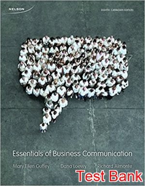 essentials of business communication canadian 8th edition guffey test bank