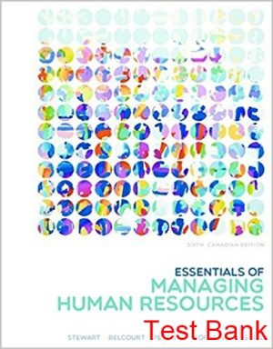 essentials of managing human resources canadian 6th edition stewart test bank