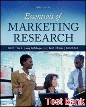 essentials of marketing research 3rd edition hair test bank