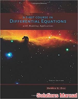 first course in differential equations with modeling applications 10th edition zill solutions manual