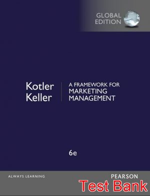 framework for marketing management global 6th edition kotler test bank