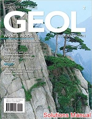 geol 2nd edition wicander solutions manual