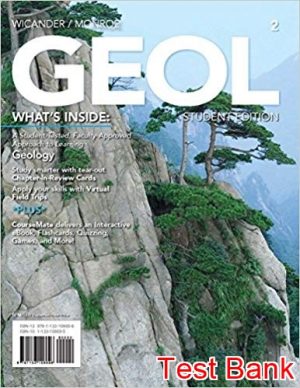 geol 2nd edition wicander test bank