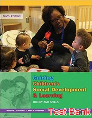 guiding childrens social development and learning 9th edition kostelnik test bank