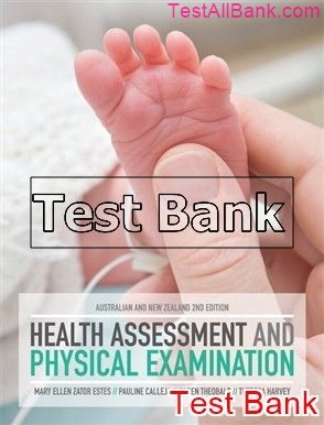 health assessment and physical examination australian and new zealand edition 2nd edition estes test bank