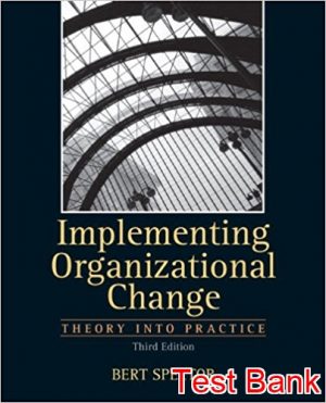 implementing organizational change 3rd edition spector test bank