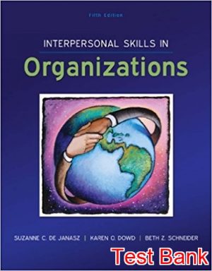 interpersonal skills in organizations 5th edition janasz test bank