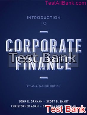 introduction to corporate finance asia pacific 2nd edition graham test bank