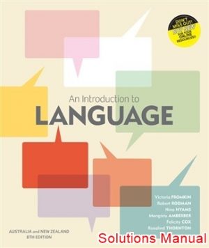 introduction to language australia and new zealand 8th edition fromkin solutions manual