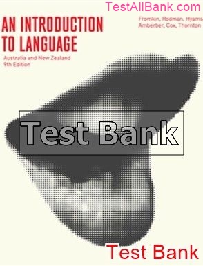 introduction to language australia and new zealand 9th edition fromkin test bank