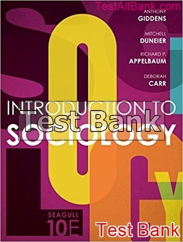 Introduction To Sociology 10th Edition Giddens Test Bank