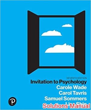 invitation to psychology 7th edition wade solutions manual