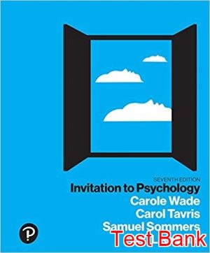 invitation to psychology 7th edition wade test bank