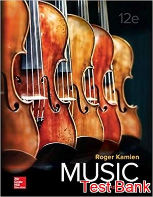 music an appreciation 12th edition kamien test bank
