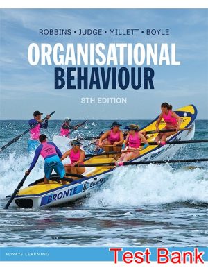 organisational behaviour australia 8th edition robbins test bank